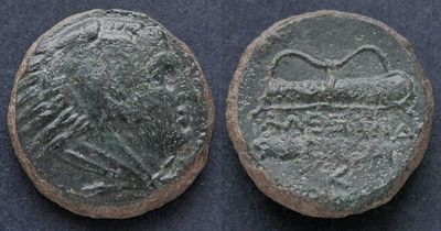 Македонское царство, Александр III Великий, 336-323 годы до Р.Х., АЕ17. АЕ, вес 5.26 гр. 