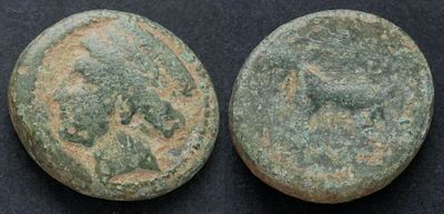 Фракия, Эгоспотамы, конец IV века до Р.Х., АЕ20. АЕ, вес 8.03 гр., диаметр 20 мм. Место 