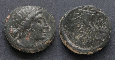 Фригия, Лаодикея-на-Лике, II век до Р.Х., АЕ17. АЕ, вес 6.16 гр., диаметр 17 мм.Место чеканки: 