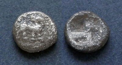 Малая Азия, неизвестный город, V век до Р.Х., обол. AR обол, вес 0.66 гр., диаметр 8 мм. Место 