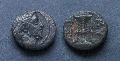 Мизия, Кизик, 350-300 годы до Р.Х., АЕ10. АЕ, вес 1.50 гр., диаметр 10 мм.Место чеканки: 