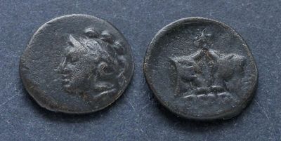 Мизия, Пергам, 310-282 годы до Р.Х., АЕ12. АЕ, вес 1.29 гр., диаметр 12 мм.Место чеканки: 