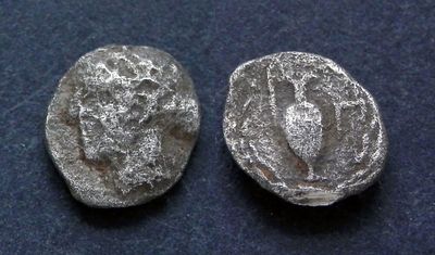 Мизия, Проконнес, IV век до Р.Х., обол. AR обол, вес 0.48 гр., диаметр 9 мм.Место чеканки: 