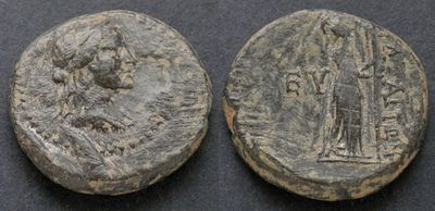 Эолида, Элая, I век до Р.Х.-I век, АЕ22. АЕ, вес 8.01 гр., диаметр 22 мм.Место чеканки: 