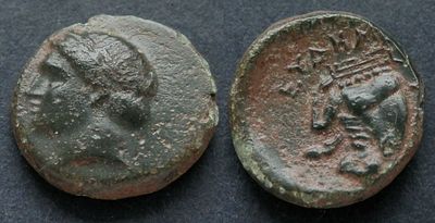 Иония, Магнезия-на-Меандре, 350-300 годы до Р.Х., АЕ14. АЕ, вес 2.07 гр., диаметр 14 мм. Место 