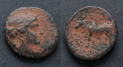 Государство Селевкидов, Селевк II Каллиник, 246-226 годы до Р.Х., АЕ16. АЕ, вес 3.49 гр. 