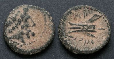 Финикия, Арад, 206-51 годы до Р.Х., АЕ16. АЕ, вес 3.31 гр., диаметр 16 мм.Место чеканки: 