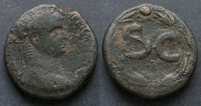 Римская империя, провинция Сирия, Нерон, 54-68 годы, &laquo;асс&raquo;. AЕ &laquo;асс&raquo;, вес 13.98 гр., диаметр 25 