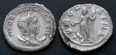 Римская империя, Геренния Этрусцилла, супруга Траяна Деция, антониниан. AR антониниан, вес 4.07 