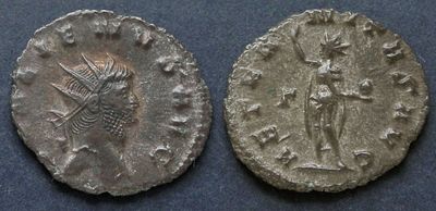 Римская империя, Галлиен, 253-268 годы, антониниан. AE антониниан, вес 3.11 гр., диаметр 21 мм. 