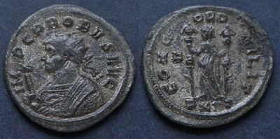 Римская империя, Проб, 276-282 годы, аврелианиан. AE аврелианиан, вес 3.69 гр., диаметр 23 