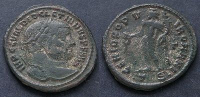 Римская империя, Диоклетиан, 284-305 годы, нуммий. АЕ нуммий, вес 10.03 гр., диаметр 28 мм. 