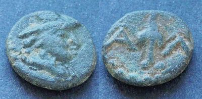Трансальпийская Галлия, Массалия, после 49 года до Р.Х., АЕ15. АЕ, вес 2.85 гр., диаметр 15 мм. 