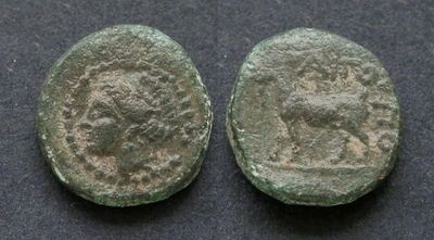 Фракия, Эгоспотамы, конец IV века до Р.Х., АЕ11. АЕ, вес 1.28 гр., диаметр 11 мм. Место 