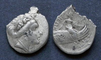 Эвбея, Гистиея, 338-304 годы до Р.Х., тетробол. AR тетробол, вес 1.39 гр., диаметр 12 мм. Место 