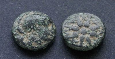 Троада, Колоны, 400-300 годы до Р.Х., АЕ10. АЕ, вес 1.23 гр., диаметр 10 мм. Место чеканки: 