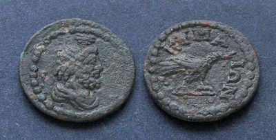 Эолида, Кимы, III век, АЕ16. АЕ, вес 1.96 гр., диаметр 16 мм.Место чеканки: Кимы.Время чеканки: 