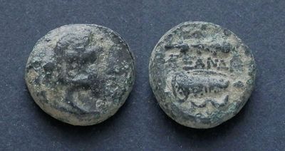 Македонское царство, Александр III Великий, 336-323 годы до Р.Х., АЕ11. АЕ, вес 1.72 гр. 