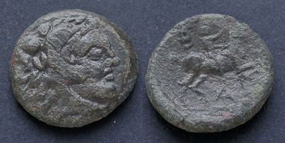 Македонское царство, Антигон II Гонат, 277-239 годы до Р.Х., АЕ16. АЕ, вес 3.69 гр., диаметр 16 