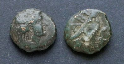 Троада, Абидос, 350-300 годы до Р.Х., АЕ10. АЕ, вес 1.04 гр., диаметр 10 мм.Место чеканки: 