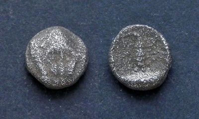 Кария, Миласа, 450-400 годы до Р.Х., гемиобол. AR гемиобол, вес 0.49 гр., диаметр 7 мм.Место 