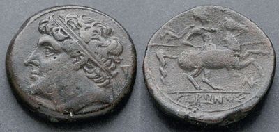 Тираны Сиракуз, Гиерон II, 275-216 годы до Р.Х., литра. АЕ литра, вес 16.64 гр., диаметр 27 