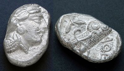 Аттика, Афины, 286/5-280/267 годы до Р.Х., тетрадрахма. AR тетрадрахма, вес 17.25 гр., размер 