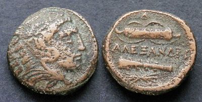 Македонское царство, Александр III Великий, 336-323 годы до Р.Х., АЕ17. АЕ, вес 5.87 гр. 