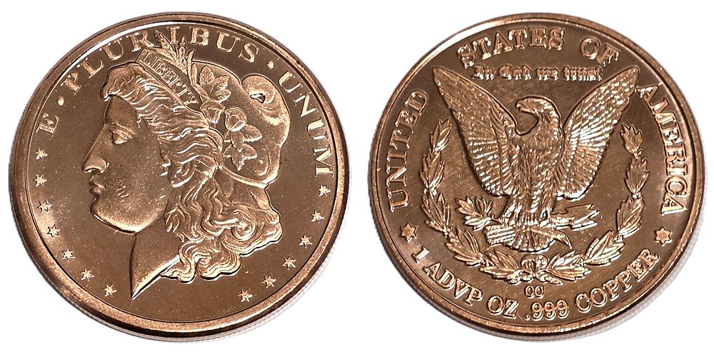 מדליה נחושת טהורה 999 מורגן Morgan אונקיה.... מדינה: 
ארה"ב 
מתכת: 
נחושת 
טוהר: 
999 