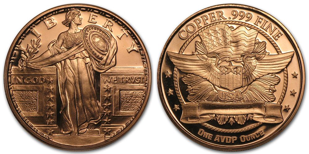 מדליה נחושת טהורה 999 ליידי ליברטי עומדת אונקיה.... מדינה: 
ארה"ב 
מתכת: 
נחושת 
טוהר: 