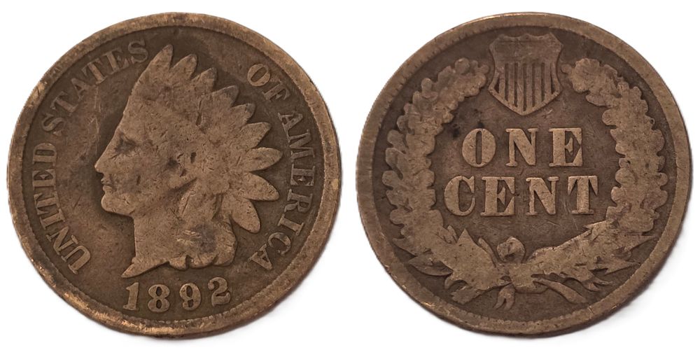 מטבע סנט ראש אינדיאני חום (אספנות מטבע מעל 132 שנה). מדינה: 
ארה"ב 
שנה: 
1892 
מתכת: 
