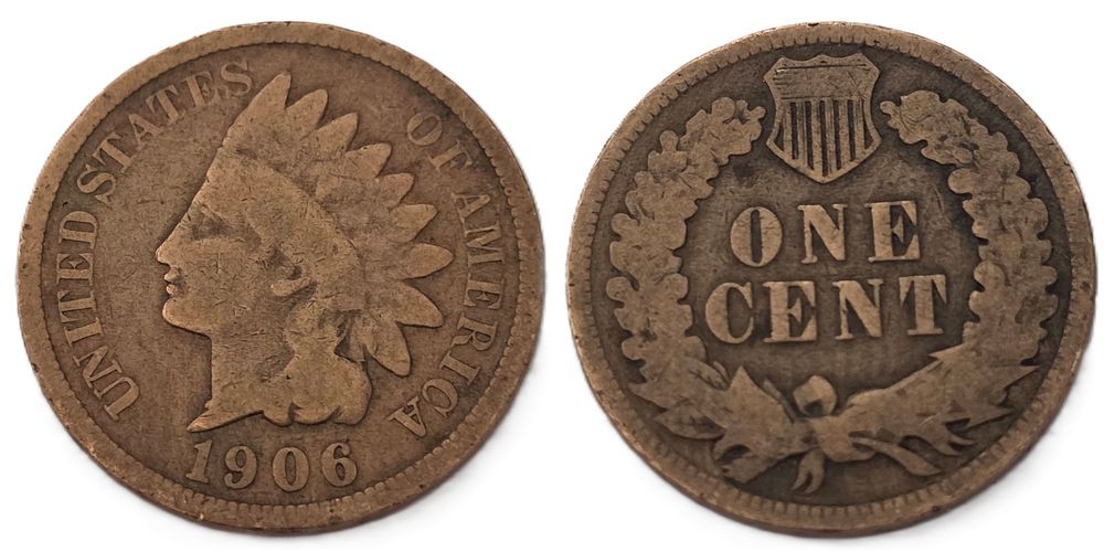 מטבע סנט ראש אינדיאני חום (אספנות מטבע מעל 118 שנה). מדינה: 
ארה"ב 
שנה: 
1906 
מתכת: 
