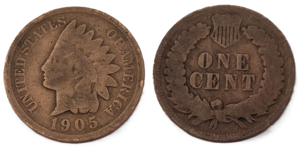 מטבע סנט ראש אינדיאני חום (אספנות מטבע מעל 119 שנה). מדינה: 
ארה"ב 
שנה: 
1905 
מתכת: 
