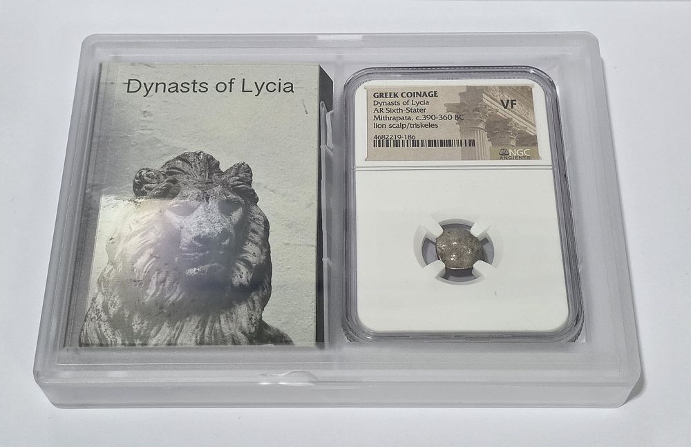 Lycian Dynasties Silver Coin, Sixth Silver Leader 
(390-360 BC), Graded NGC (Antique Collectibles). 