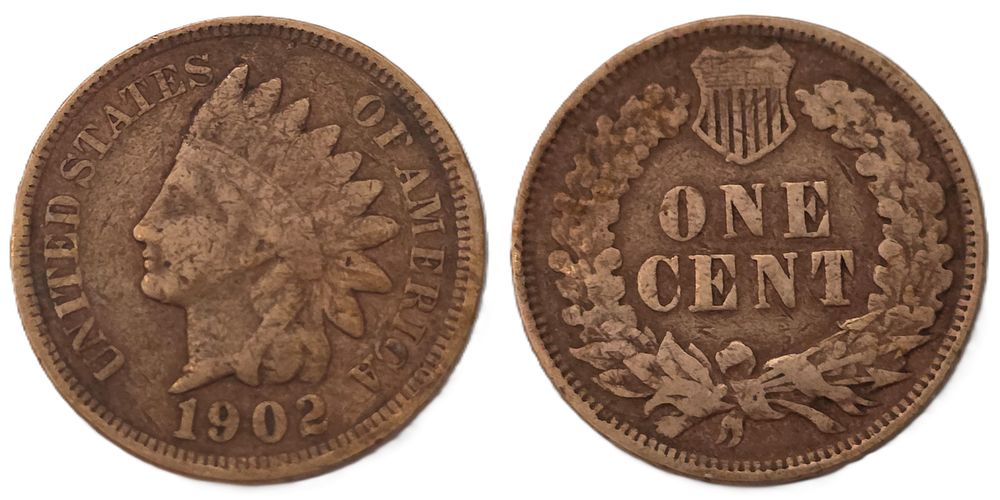 מטבע סנט ראש אינדיאני חום (אספנות מטבע מעל 123 שנה). מדינה: 
ארה"ב 
שנה: 
1902 
מתכת: 
