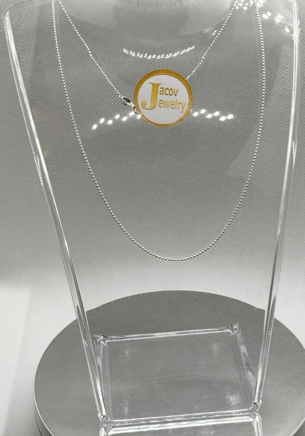 Ball model necklace, link diameter 1 mm, diamond cut, 925 silver, new. Silver metal 
Purity: 925 