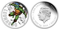 Pure Silver Coin 9999 Teenage Mutant Ninja Turtles Leonardo, 1 Dollar Tuvalu Australia, 
Year Image - 1