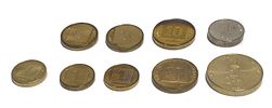 Lot of 9 double thickness coins, official mint of Israel 
(Collector's item). The item has been Image - 1