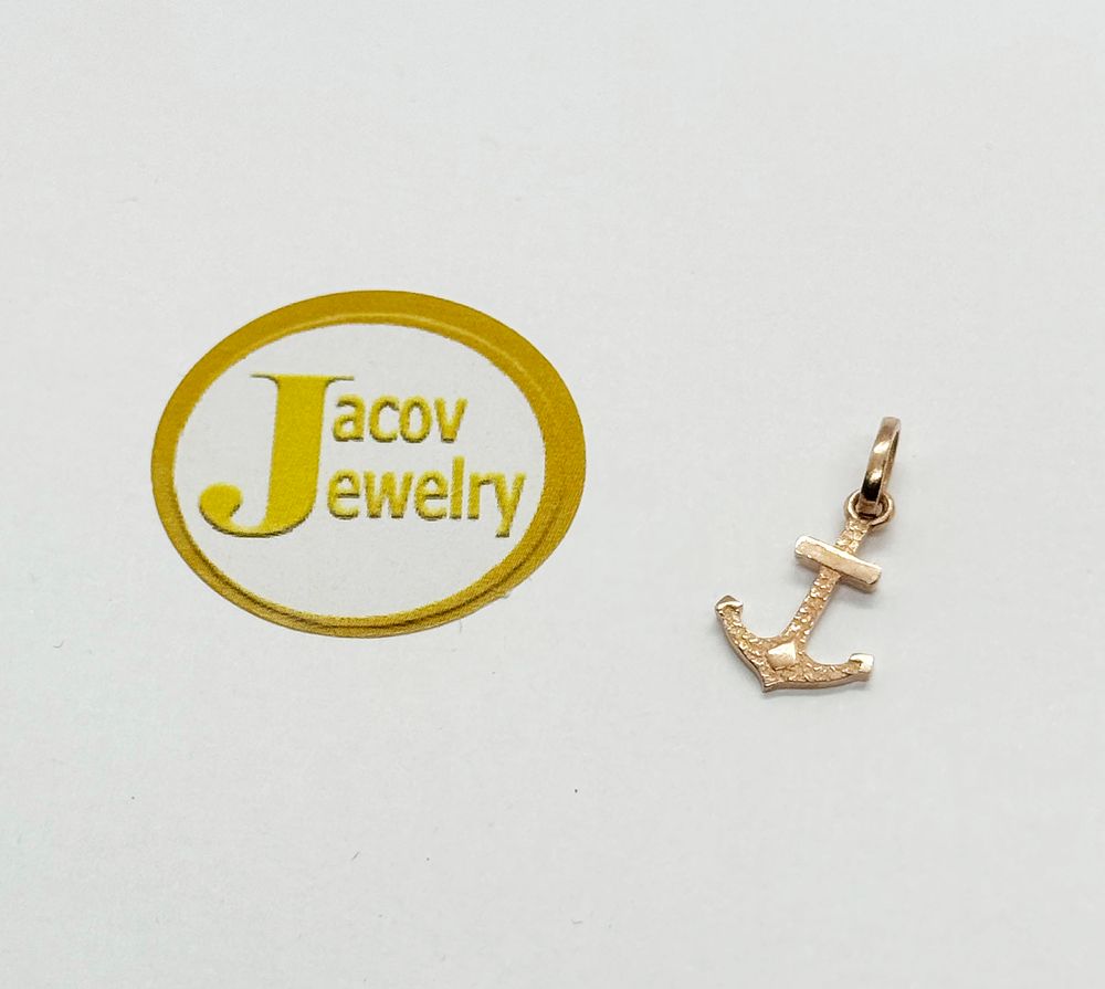 New 14K rose gold red gold anchor model pendant.... Gold metal 
Purity: 14K 
Color: Red (Rose 