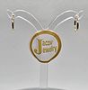 A pair of flexible hollow hoop earrings, diameter 12 mm, 
in 14K yellow gold, new.... Pair of Изображение - 1