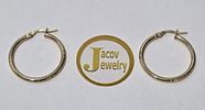A pair of diamond-cut hoop earrings, diameter 25 mm, 
in 14K yellow gold, new.... Pair of 14K Изображение - 2