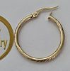 A pair of diamond-cut hoop earrings, diameter 25 mm, 
in 14K yellow gold, new.... Pair of 14K Изображение - 3