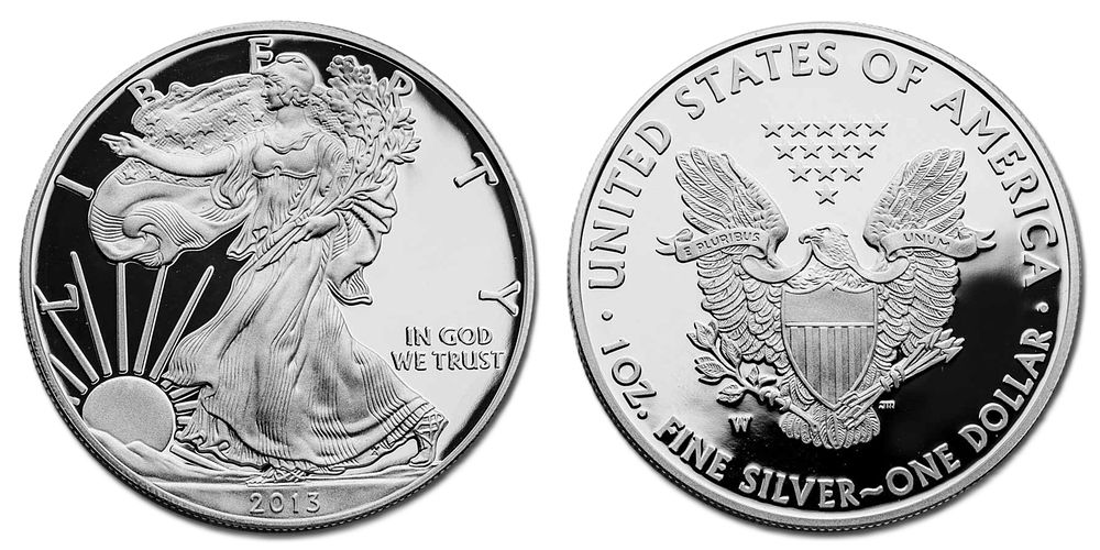 2013-W Lady Liberty Silver Eagle Pure Silver Coin
(Collector's Item) (Limited Edition)
*Comes 