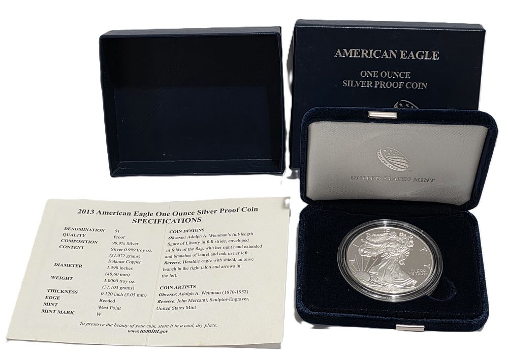 2013-W Lady Liberty Silver Eagle Pure Silver Coin
(Collector's Item) (Limited Edition)
*Comes 