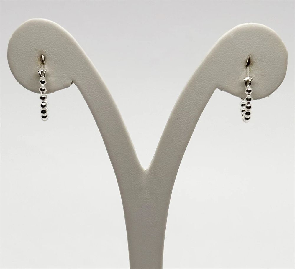 A pair of spherical hoop earrings, diameter 16 mm, 
in 925 silver, new.... Silver Metal 