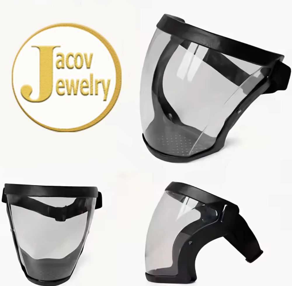 New full and transparent face shield.... Transparent Full Face Shield: 
Suitable for everyone 