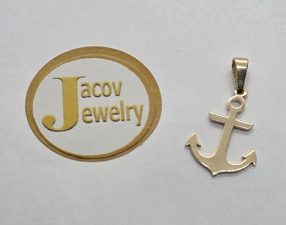 Anchor pendant designed in 14K yellow gold new....
*Suitable as a pendant for a necklace or as 