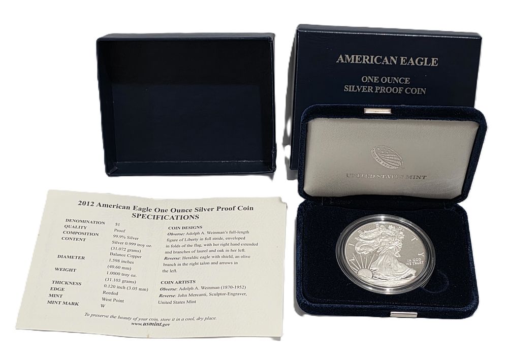 2012-W Lady Liberty Silver Eagle Pure Silver Coin
(Collector's Item) (Limited Edition)
*Comes 