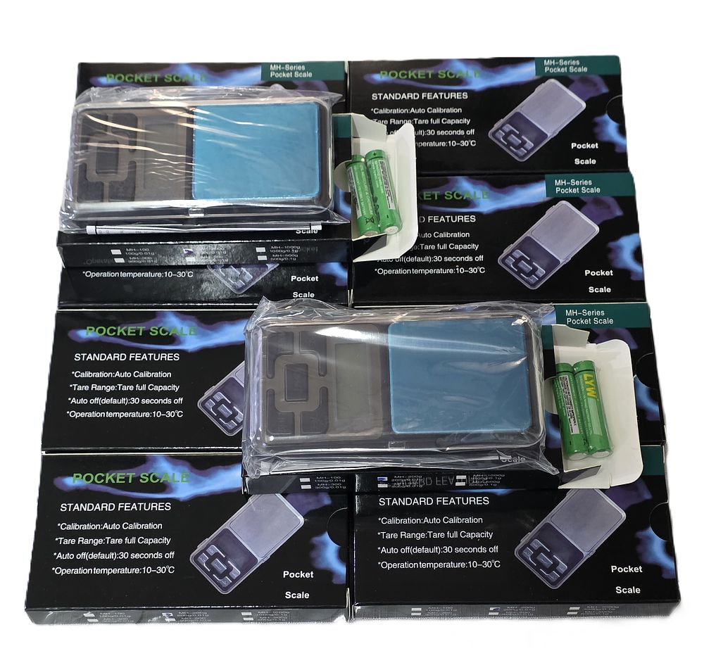 A particularly valuable dealer's lot of 10 new weights in a package. Each new electronic scale 