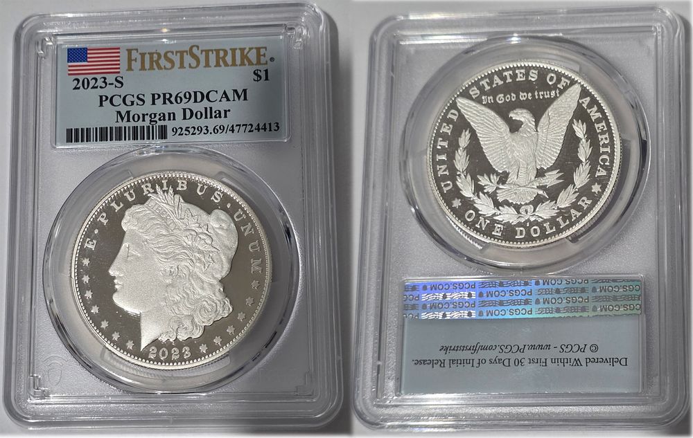 2023 Morgan Dollar 999 Pure Silver Coin PCGS Graded 69 (FirstStrike) (LIMITED EDITION) 